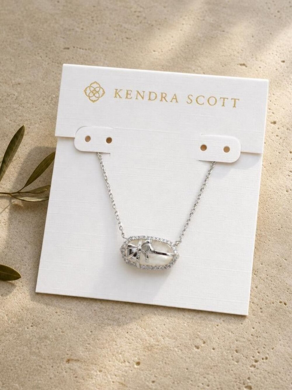 Kendra Scott Elisa Bow Silver Pendant Necklace